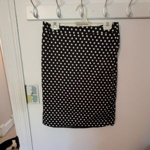 Black and White Polka Dot Skirt